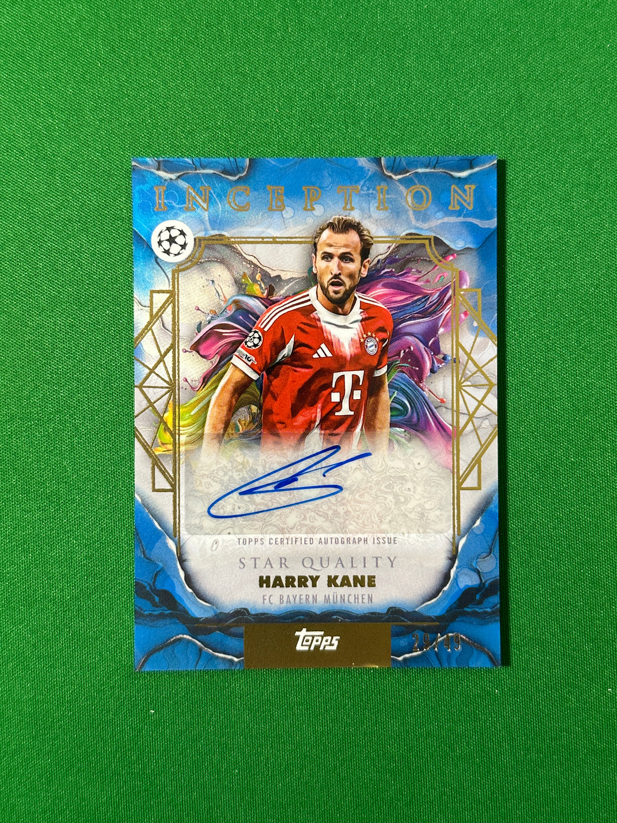 Harry Kane Autograph 29/49 FC Bayern München Topps PL Inception 2025/26 football card