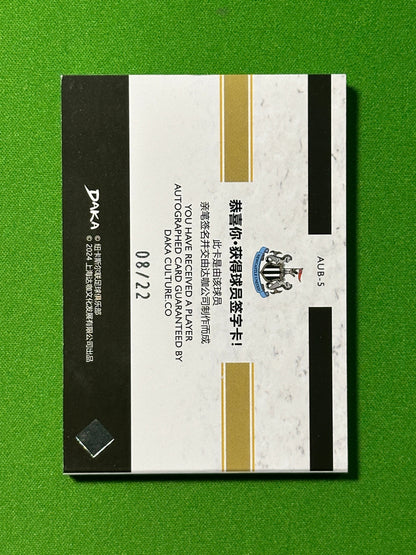 Harvey Barnes Inscription Booklet Autograph 08/22 - DAKA Newcastle 2023-24