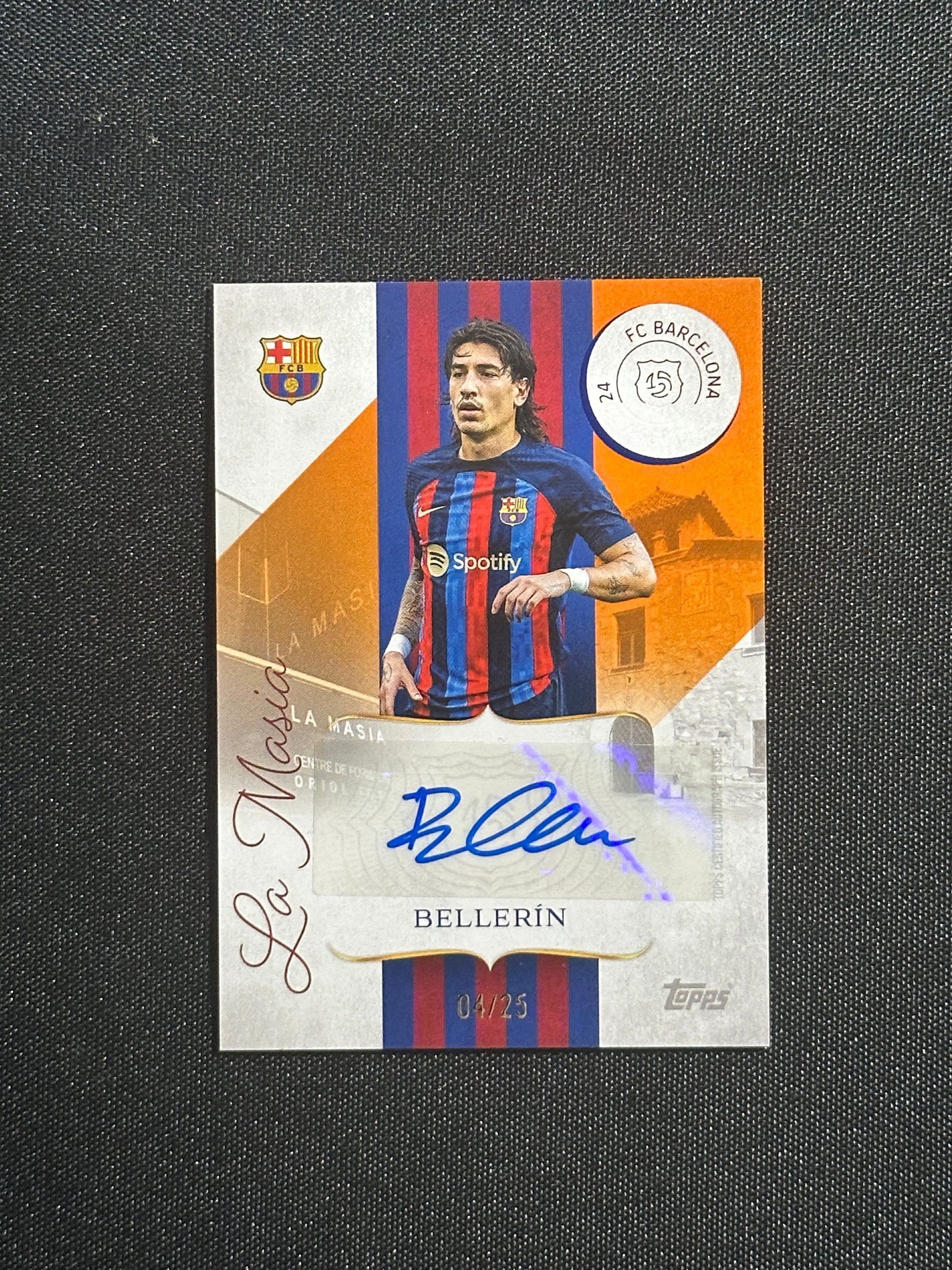 Hector Bellerin Autograph 04/25 - Topps Barcelona 125