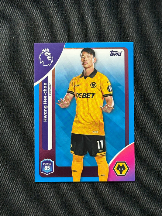 Hwang Hee-Chan Blue Parallel Base - Topps Premier League 2026