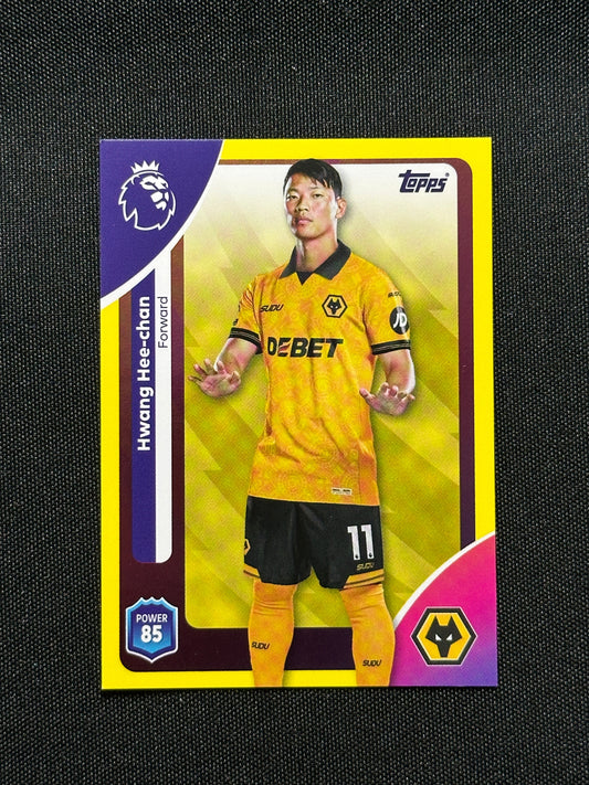 Hwang Hee-Chan Yellow Parallel Base - Topps Premier League 2026