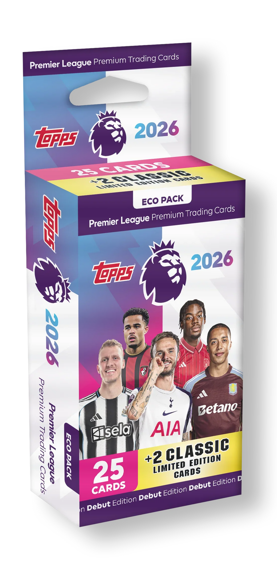 Topps Premier League 2026 Eco Pack – 25 Cards, 2 Classic LEs