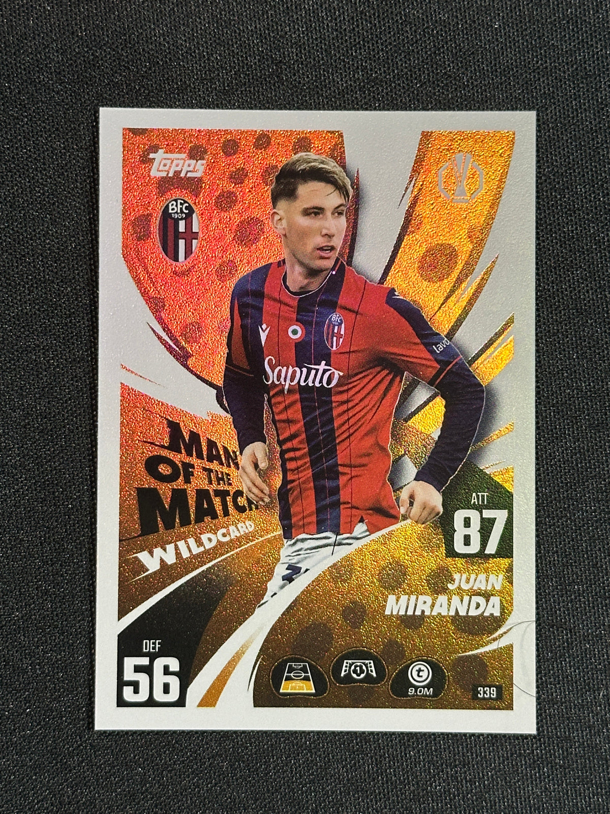 339 Juan Miranda Bologna 1909 Base - Topps Match Attax 2025/26