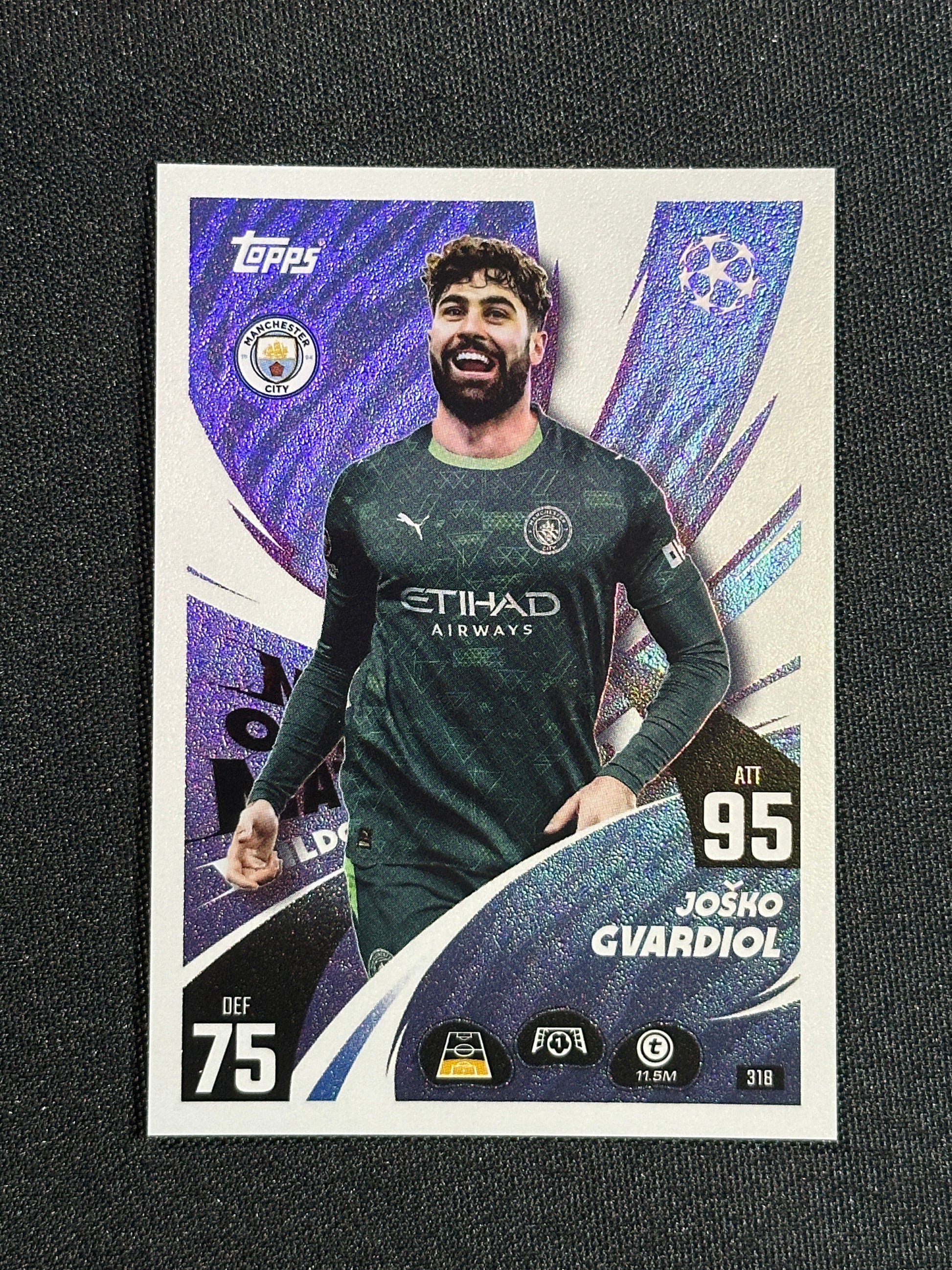 318 Joško Gvardiol Manchester City Base - Topps Match Attax 2025/26