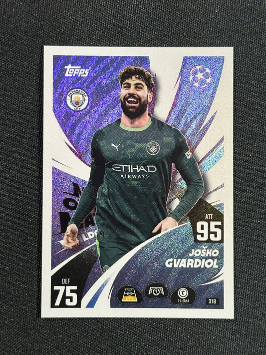 318 Joško Gvardiol Manchester City Base - Topps Match Attax 2025/26