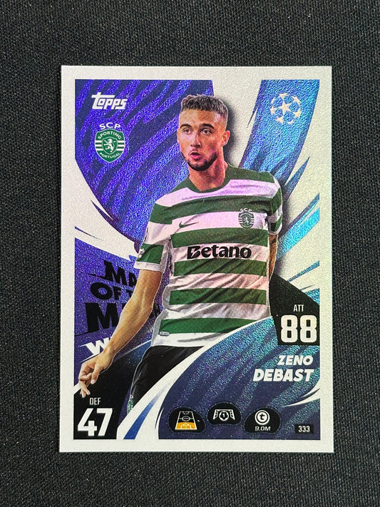 333 Zeno Debast Sporting Lisbon Base - Topps Match Attax 2025/26