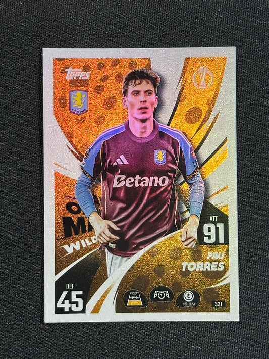 321 Pau Torres Aston Villa Base - Topps Match Attax 2025/26
