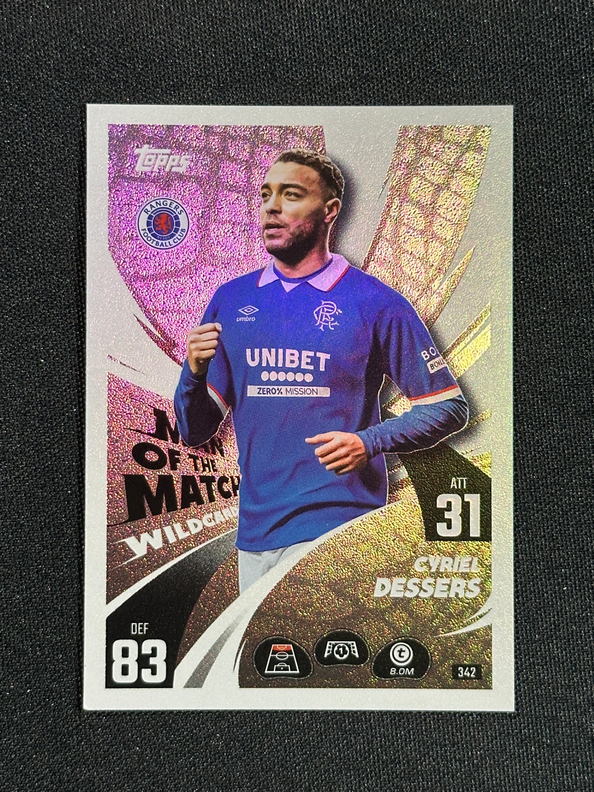 342 Cyriel Dessers Rangers Base - Topps Match Attax 2025/26