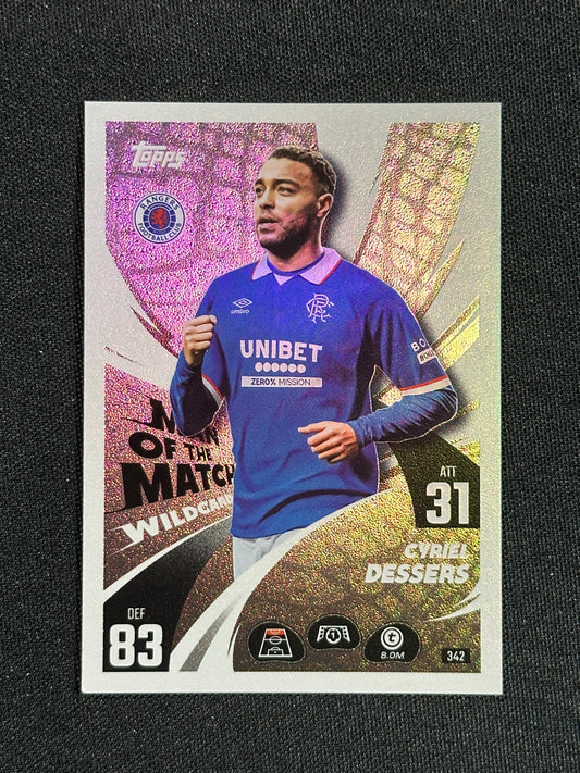 342 Cyriel Dessers Rangers Base - Topps Match Attax 2025/26