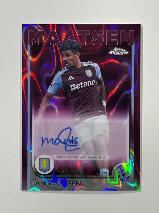 Ian Maatsen Autograph 32/75 - Topps Chrome 2024/25