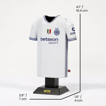 Inter 24/25 away jersey collectible showing measurements in centimetres.