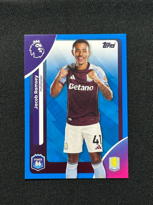 Jacob Ramsey Blue Parallel Base - Topps Premier League 2026