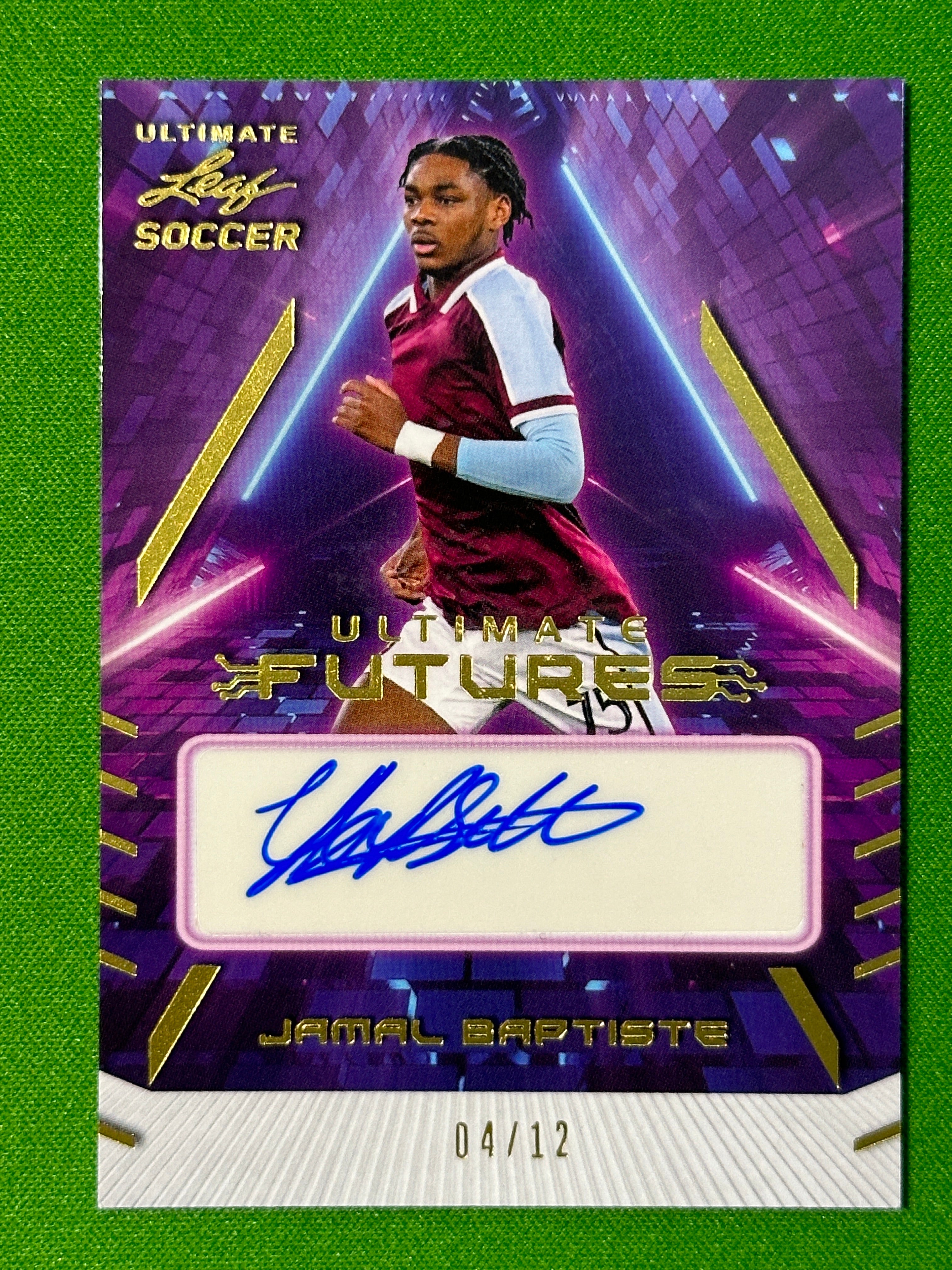 Jamal Baptiste Autograph 04/12 - Leaf Ultimate Soccer 2022 – LukeSolve.com
