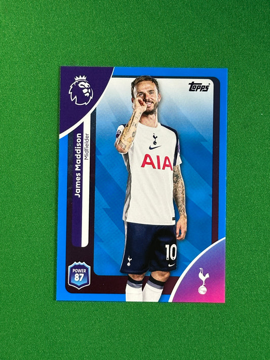 James Maddison Blue Parallel Base - Topps Premier League 2026