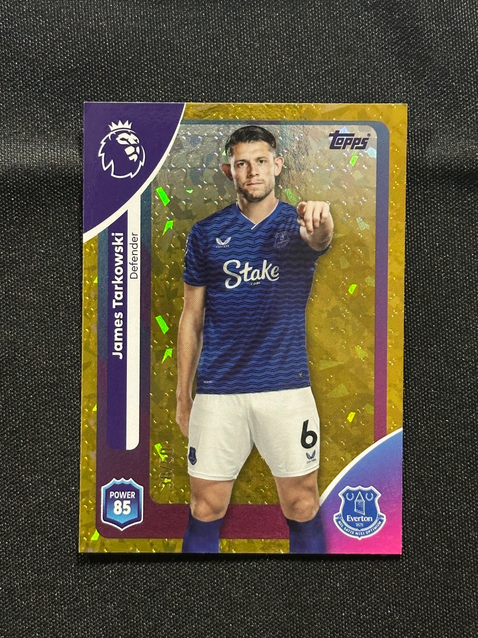 James Tarkowski Numbered Parallel 38/50 - Topps Premier League 2026