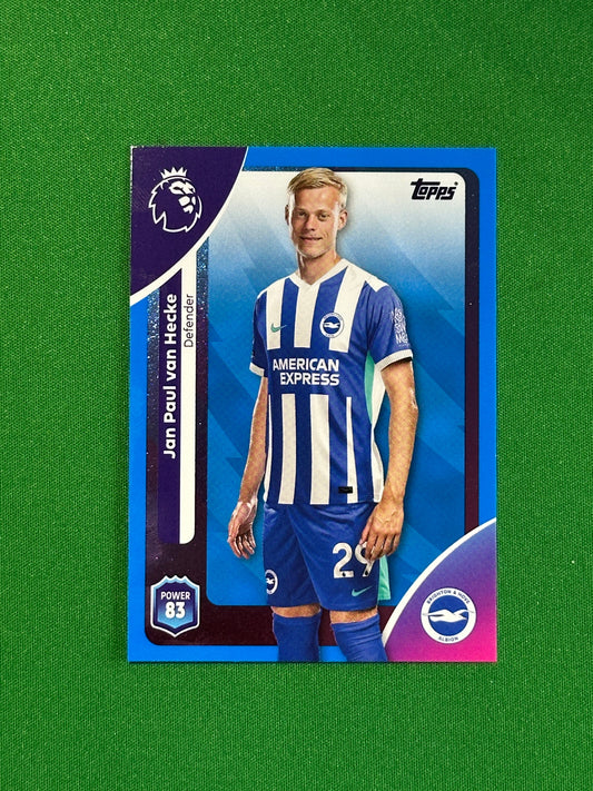 Jan Paul Van Hecke Blue Parallel Base - Topps Premier League 2026