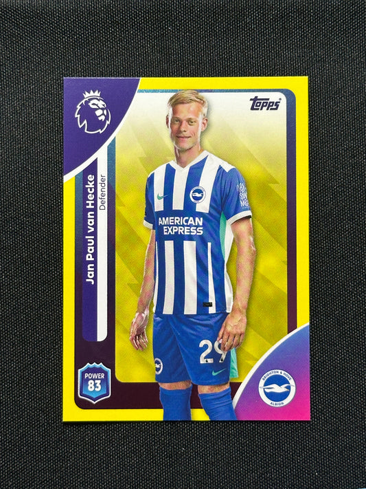 Jan Paul van Hecke Yellow Parallel Base - Topps Premier League 2026