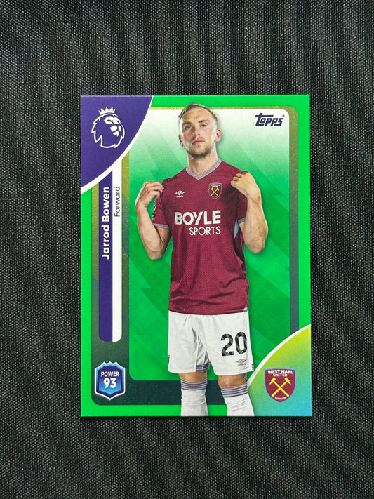 Jarrod Bowen Green Parallel Base - Topps Premier League 2026