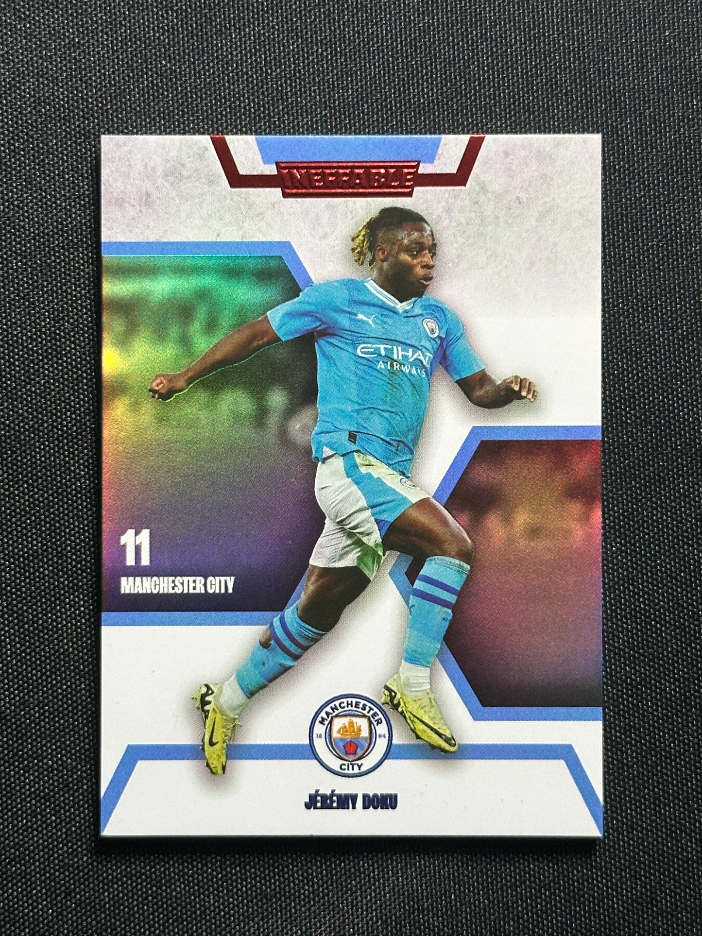 Jeremy Doku Numbered Parallel 32/55 - Daka Manchester City Ineffable 2023/24