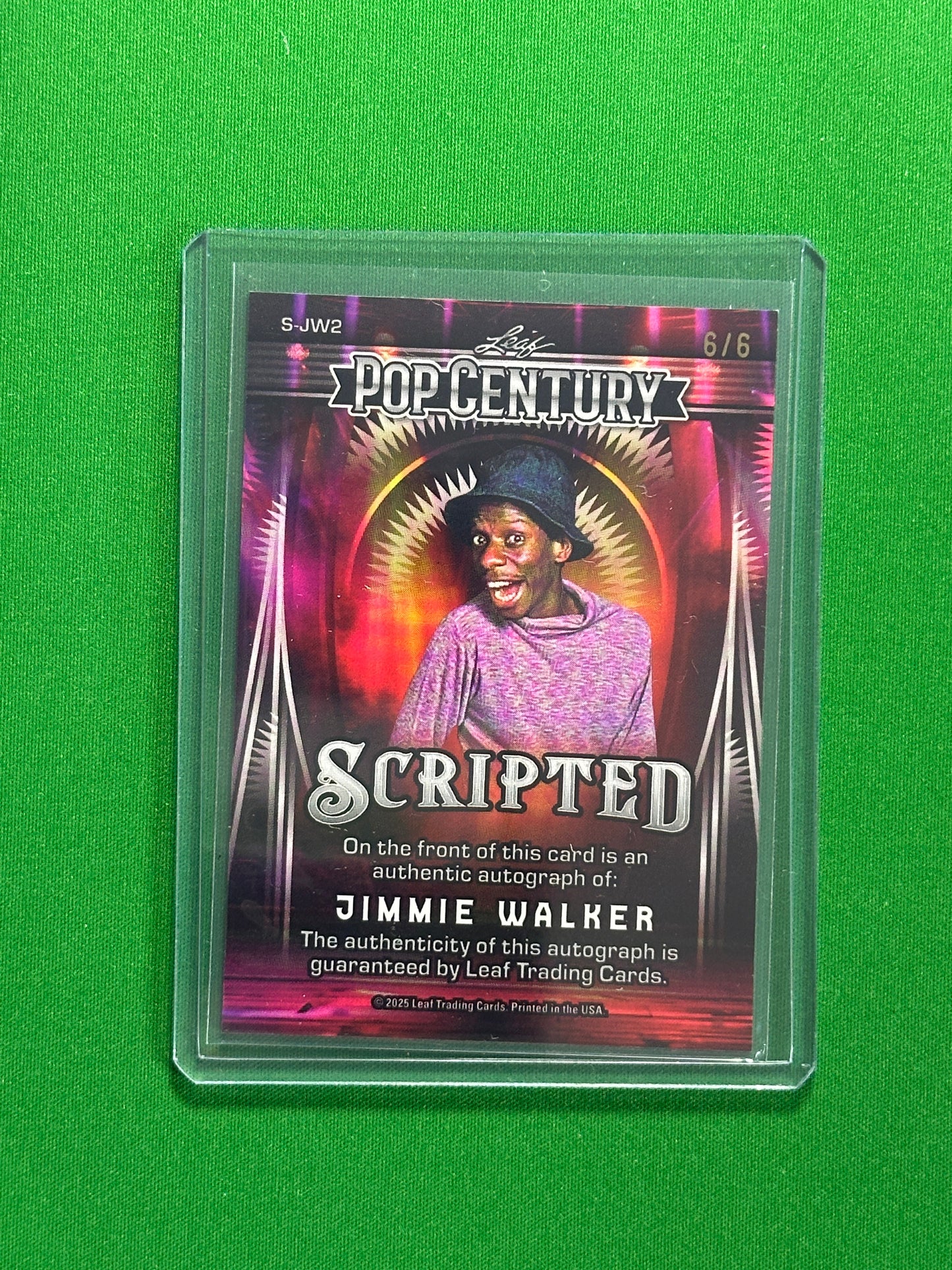Jimmie Walker Autograph 6/6 - Leaf Pop Century 2025