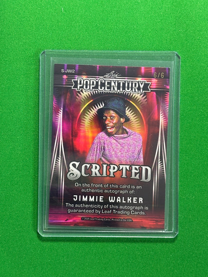 Jimmie Walker Autograph 6/6 - Leaf Pop Century 2025