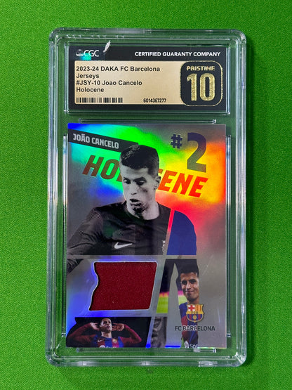 Joao Cancelo Game Used Jersey Patch 48/65 - DAKA Barcelona One & Two 2023/24 - CGC PRISTINE 10 Front