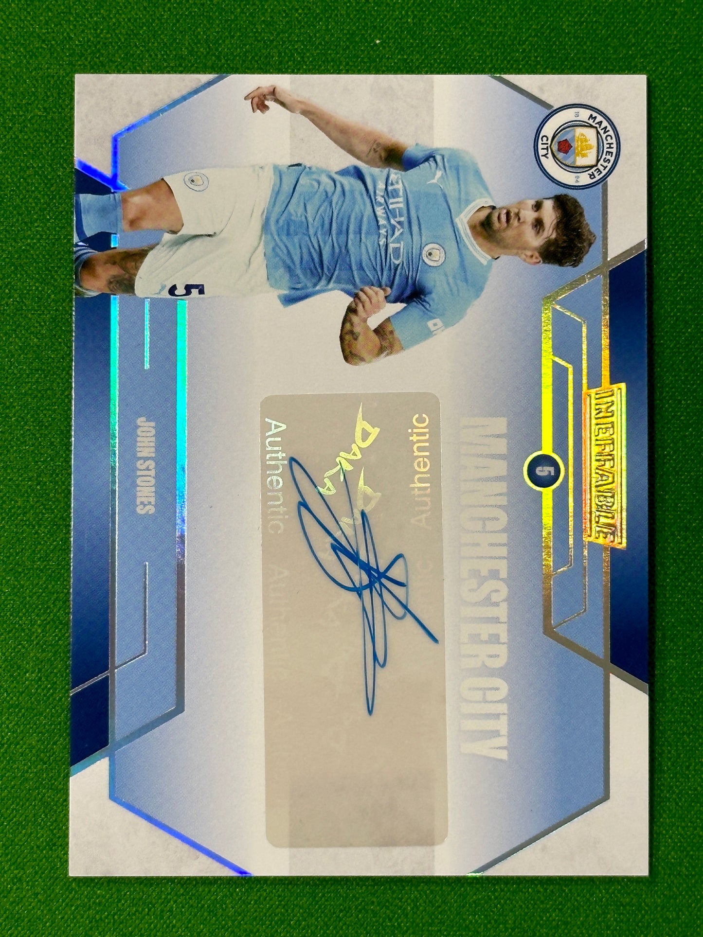 John Stones Autograph 12/35 - DAKA Manchester City Ineffable 2023/24 Front