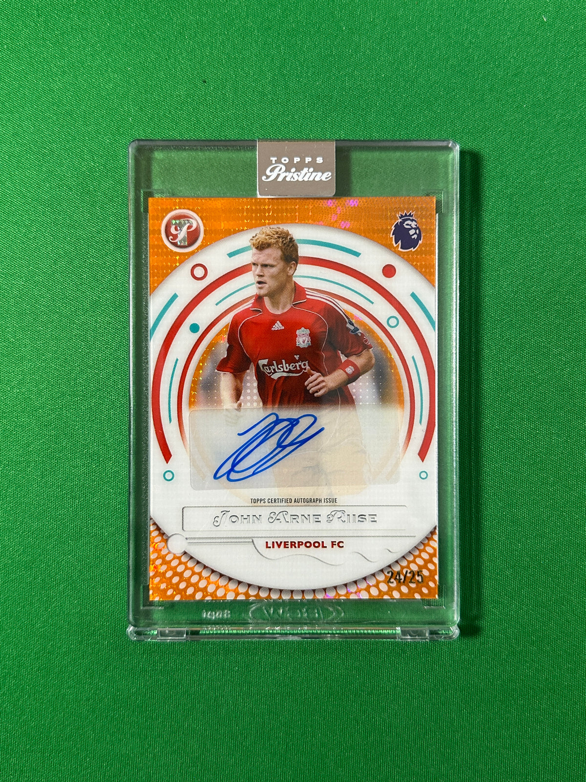 John Arne Riise Autograph 24/25 Liverpool FC Topps PL Pristine 2025/26 football card