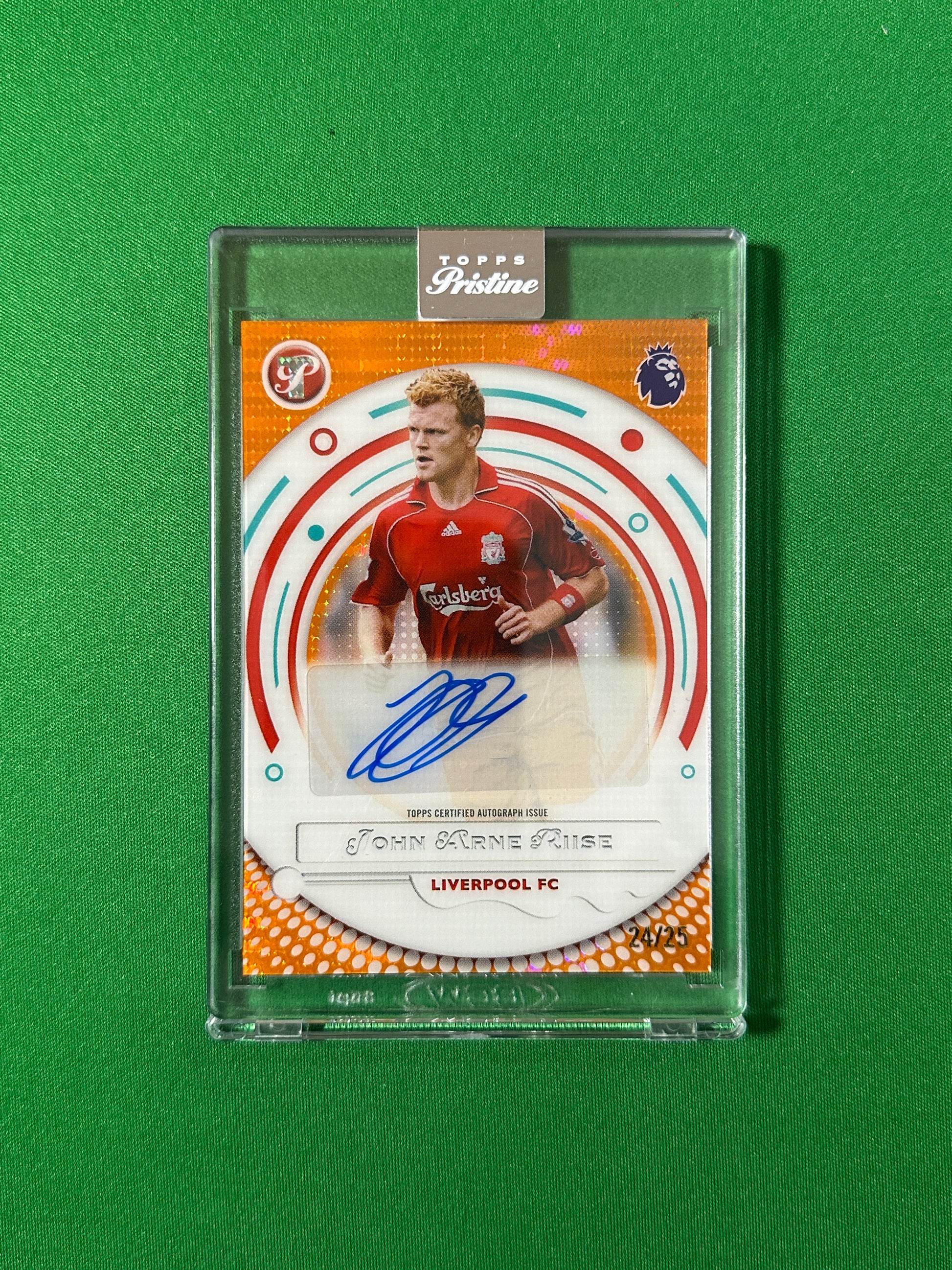 John Arne Riise Autograph 24/25 Liverpool FC Topps PL Pristine 2025/26 football card