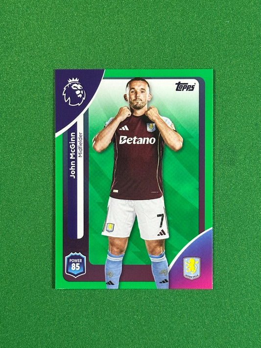 John McGinn Green Parallel Base - Topps Premier League 2026