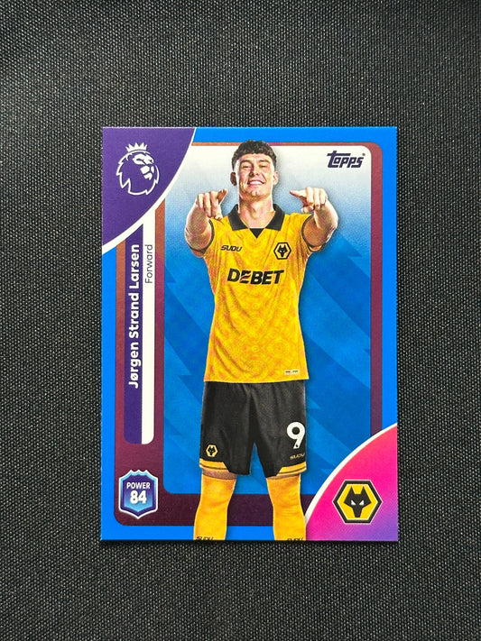 Jorgen Strand Larsen Blue Parallel Base - Topps Premier League 2026