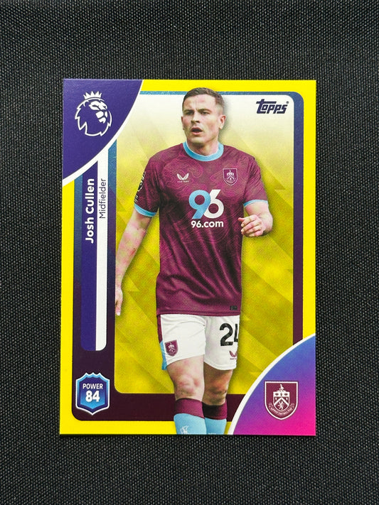 Josh Cullen Yellow Parallel Base - Topps Premier League 2026