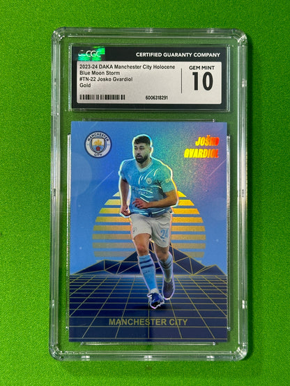 Josko Gvardiol Blue Moon Storm 4/5 - DAKA Manchester City Holocene 2023/24 - CGC Grade 10 Front