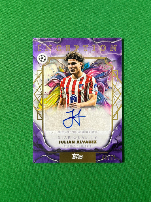 Julián Álvarez Autograph 03/25 Atlético de Madrid Topps PL Inception 2025/26 football card