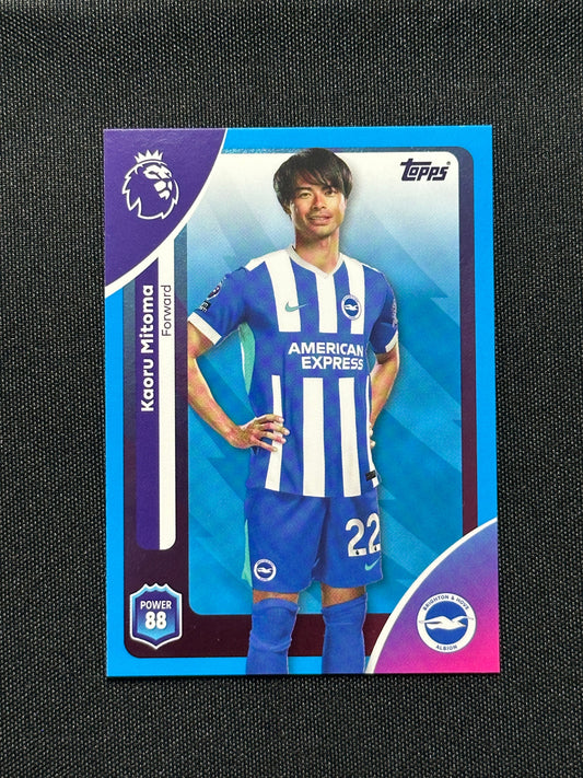 Kaoru Mitoma Blue Parallel Base - Topps Premier League 2026