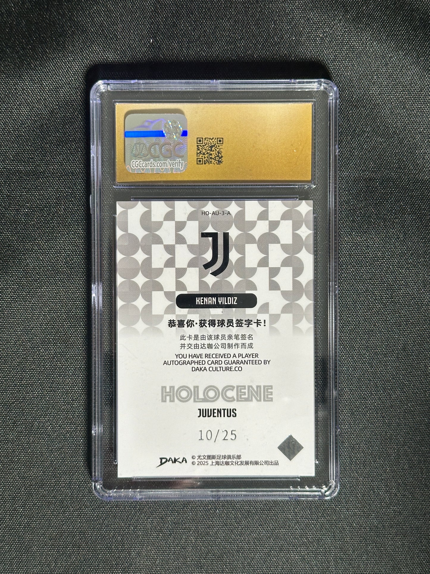 Kenan Yildiz Autograph 10/25 - DAKA Juventus 2024/25
