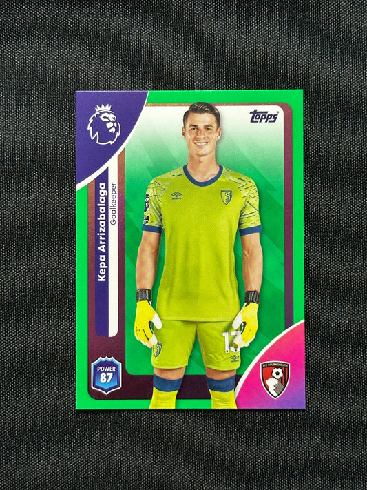 Kepa Arrizabalaga Green Parallel Base - Topps Premier League 2026