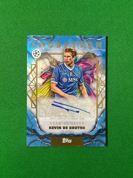 Kevin De Bruyne Autograph 12/49 SSC Napoli Topps PL Inception 2025/26 football card