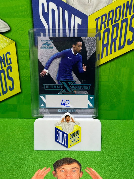 Kiano Dyer Autograph 1/7 - Leaf Ultimate Soccer 2022