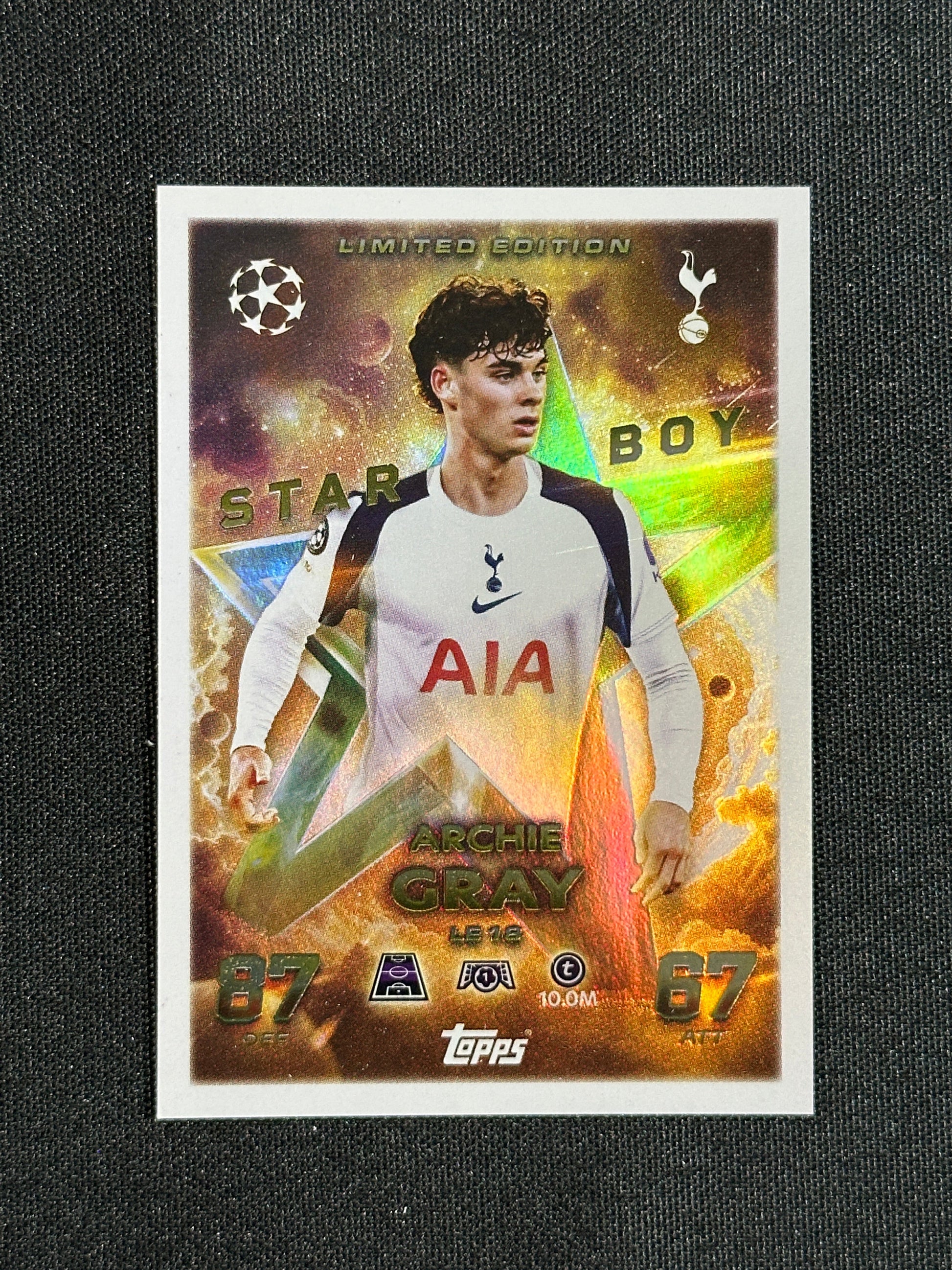 LE 18 Archie Gray Tottenham Hptspur Limited Edition - Topps Match Attax 2025/26