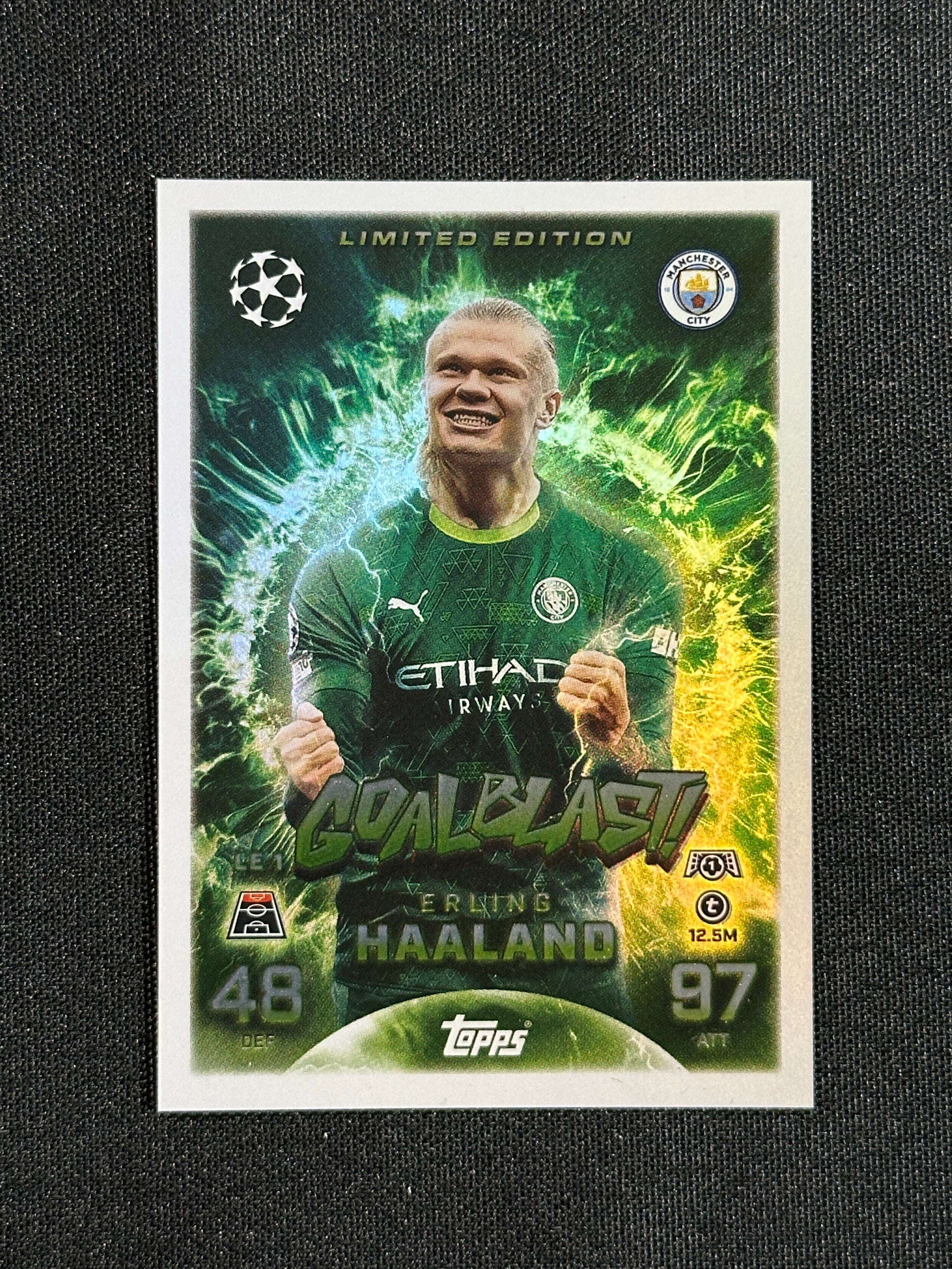 LE 1 Erling Haaland Manchester City Limited Edition - Topps Match Attax 2025/26