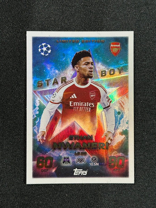 LE 23 Ethan Nwaneri Arsenal Limited Edition - Topps Match Attax 2025/26