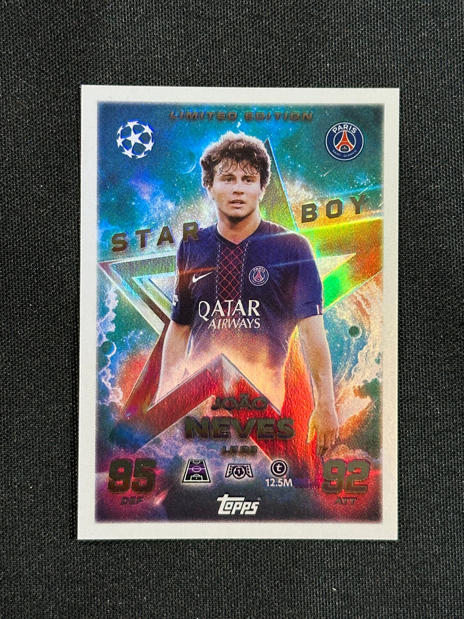 LE 26 João Neves PSG Limited Edition - Topps Match Attax 2025/26