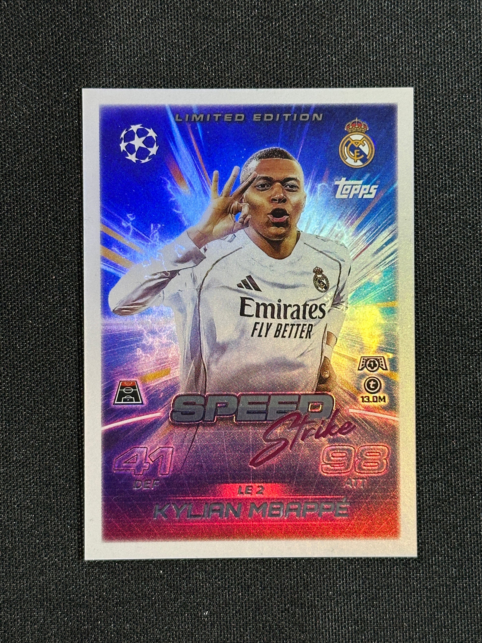 LE 2 Kylian Mbappé Real Madrid Limited Edition - Topps Match Attax 2025/26