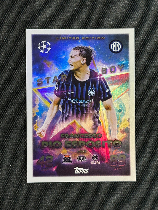 LE 3 Francesco Pio Esposito Inter Milan Limited Edition - Topps Match Attax 2025/26