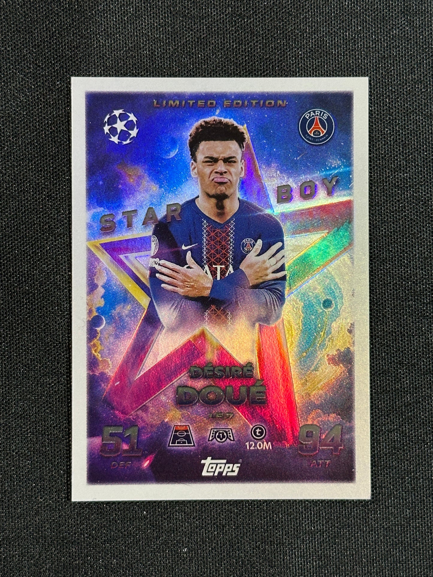 LE 7 Désiré Doué PSG Limited Edition - Topps Match Attax 2025/26