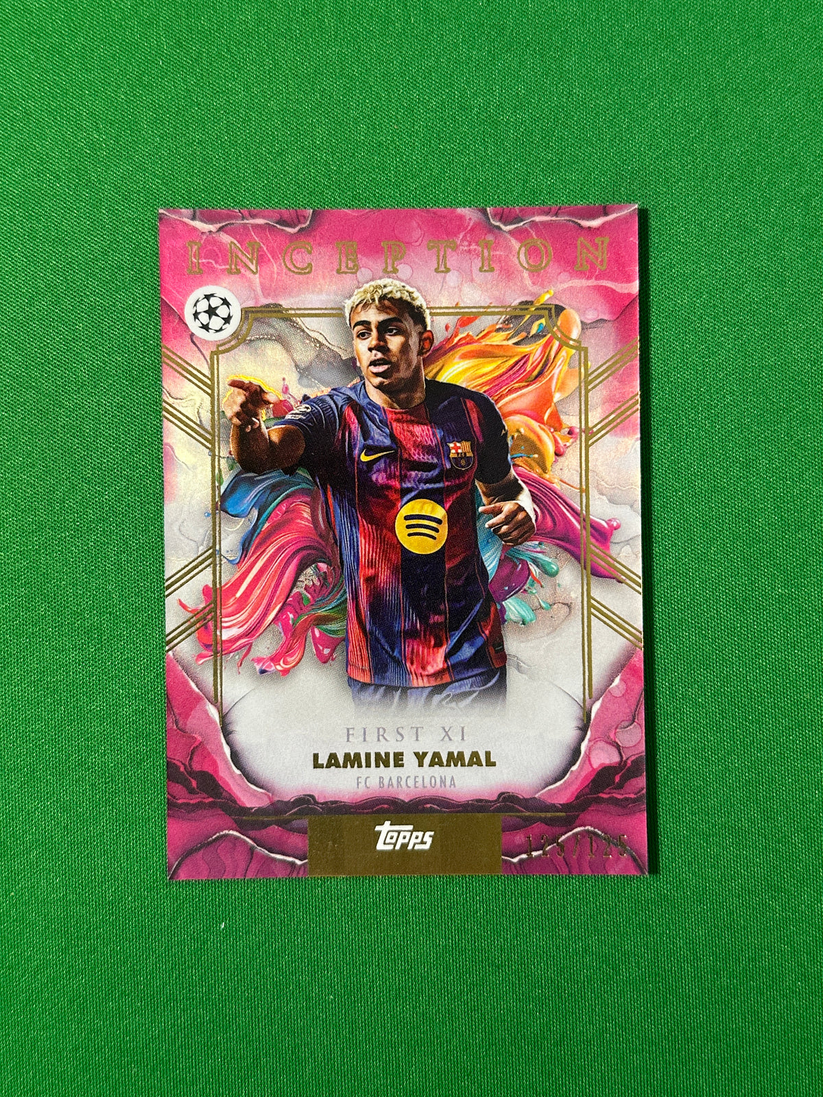 Lamine Yamal Parallel 125/125 FC Barcelona Topps PL Inception 2025/26 football card