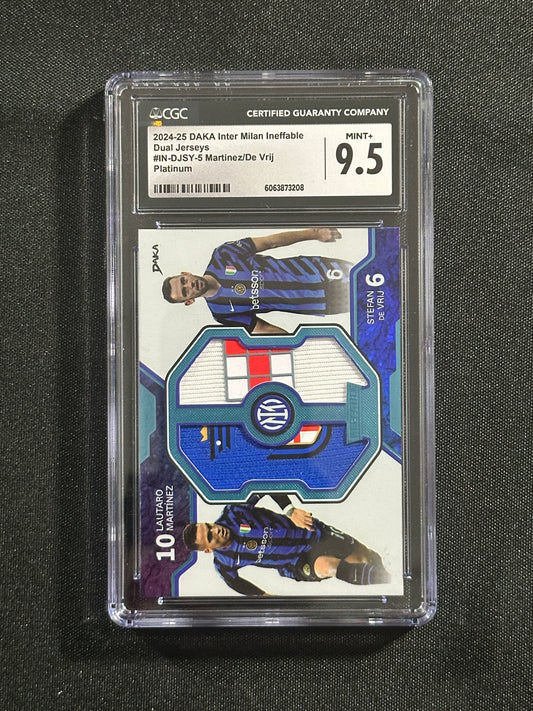 Lautaro Martinez, Stefan De Vrij Patch 1/1 CGC9.5 - DAKA Inter Milan 2024/25
