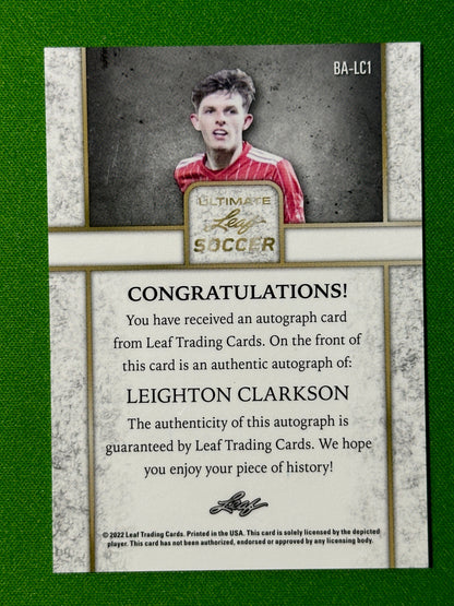 Leighton-Clarkson-Autograph-1-7-Rookie-Leaf-Ultimate-Soccer-20223