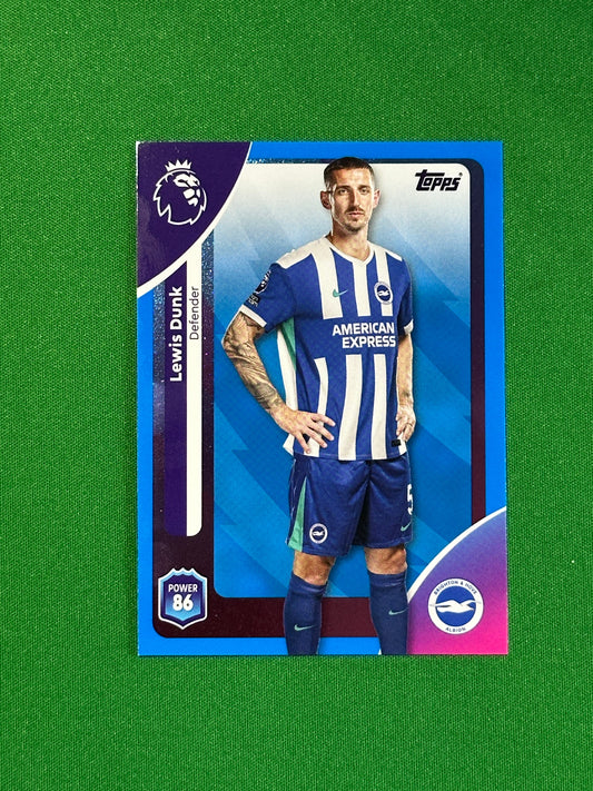 Lewis Dunk Blue Parallel Base - Topps Premier League 2026